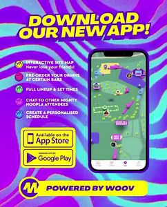 15 reactions · 29 comments | Our 2022 app is here!This year you can pre-order drinks at certain bars & find your friends on our interactive site map!  ✅ Download here woov.to/mightyhoopla22  This is a new app - please delete our old one  Make sure your notifications are turned on  Powered by Woov | Mighty Hoopla | Facebook