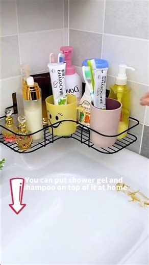 How to Organize Your Bathroom Without Drilling! | Oslen Metal Corner Shelf Review #amazonfinds #cozy