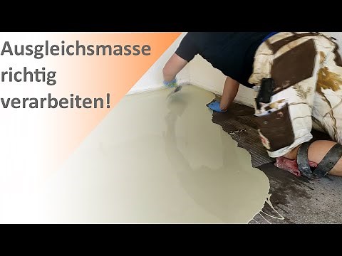 Boden ausgleichen; Fussboden nivellieren; Untergrund spachteln Ausgleichsmasse richtig verarbeiten