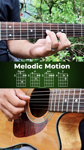 71K views · 1.2K reactions | Dsus2 → A → Am → E  Smooth chords with subtle melody. This loop flows nice and easy.  #MelodicMotion #GuitarLoop #ChordFlow #GuitarVibes #LaidBackLoop | LaPain Music | Facebook