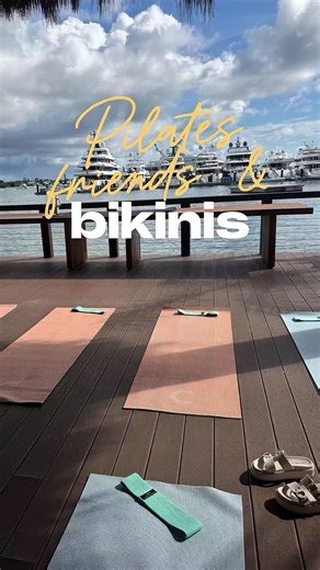 pilates, friends & bikinis that moves with you! 👙✨️ #lifestyle #wellness #pilates #bikinis #girls