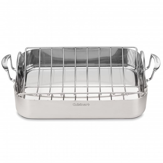 MultiClad Pro Triple-Ply Stainless 16" Roasting Pan with Rack - Cuisinart