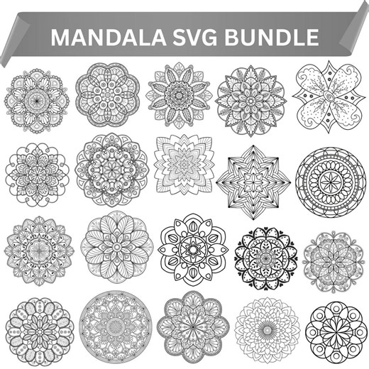 Mandala SVG Bundle: Vector Designs for Cricut & Silhouette (digital Download) - Etsy