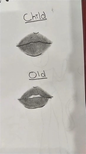 How to draw Lips child, teen, and old Tutorial #drawing#howtodraw#lips#art