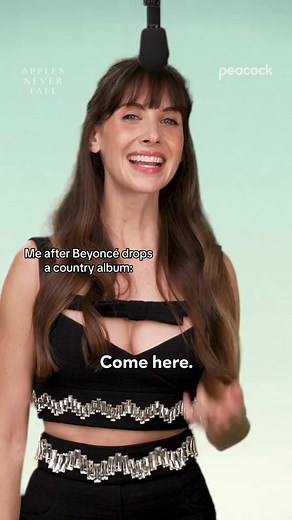 Alison Brie read some fan confessions in ASMR and this one really hits 🤠 is streaming now on Peacock. #ApplesNeverFall #AlisonBrie #CountryMusic #ASMR | The Tv