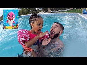 Baby Shark in the Swimming Pool | Kids Pretend Play