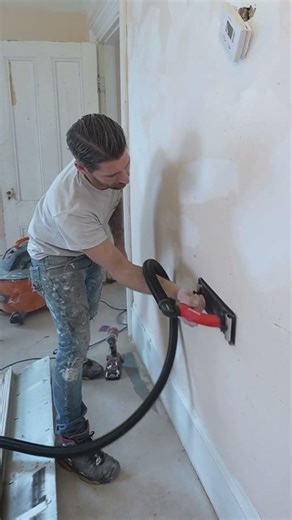 Hand sander with vacuum attachment! #diy #constructionchannel #homeimprovement