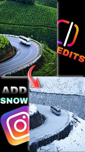 Instagram Trending Snowfall Effect 🔥#editing #edit #ai #aiediting #tutorial