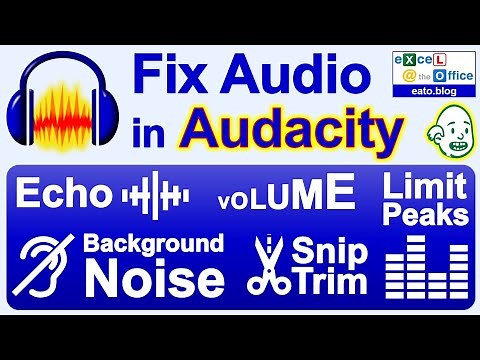Fix Audio in AUDACITY: Background NOISE, ECHO, AMPLIFY, CLIP, LIMIT PEAKS, and more