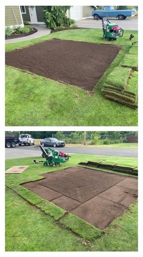 Filling in a Sinkhole with a Billy Goat Sod Cutter and Stihl Edger