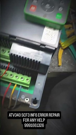 Atv340 scf3 ground fault and inf6 repair and testing