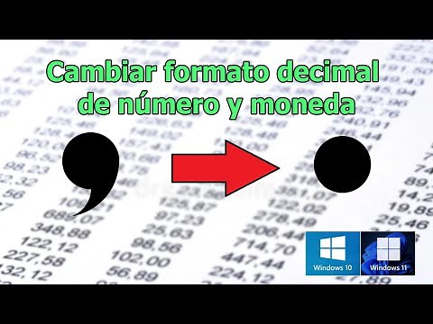 Cambiar formato de número decimal y moneda en Windows 10, Windows 11