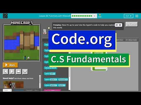 Code.org Express Lesson 20.12 Functions in Minecraft | Answers Explained | Course E Lesson 10.12