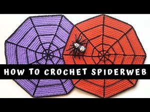 How to crochet spiderweb tablemat 👻🕸