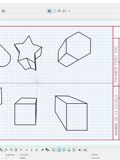 PERSPECTIVAS 1 PUNTO DE FUGA #LIBRECAD #DIBUJOTECNICO #diseñoarquitectonico #secundaria