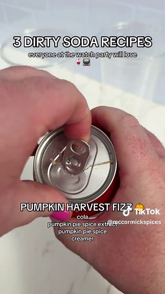 which one are you grabbing for your watch party? 🥤 autumn vice 🍁 pumpkin harvest fizz 🎃 berry breeze 🫐🍓 make your own dirty sodas right at home with McCormick extracts! #momtok #dirtysoda