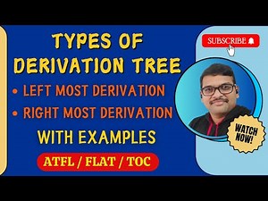 29-TYPES OF DERIVATION TREE (LEFT-MOST & RIGHT MOST) IN AUTOMATA THEORY || TOC