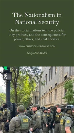 My latest: On the stories nations tell, the policies they produce, and the consequences for power, ethics, and civil liberties. https://www.christopher-sweat.com/ | Christopher Sweat