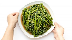 Simple Water Spinach and Garlic Stir Fry (Rau Muong Xao Toi) - Vicky Pham