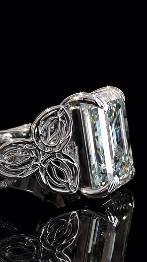 905 reactions · 69 shares | ✨ Emerald Cut Elegance Meets Celtic Soul...