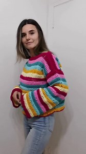 Crochet Pattern- IRIS Crochet Sweater Pattern Pdf-women Crochet Pattern-colorful Sweater Pullover Top Pattern- Long Sleeve Top-sizes XS-3XL - Etsy