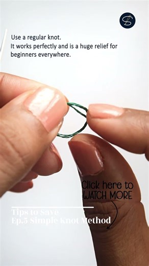 Embroidery Tip #5: Start with a Simple Knot (Beginner-Friendly)