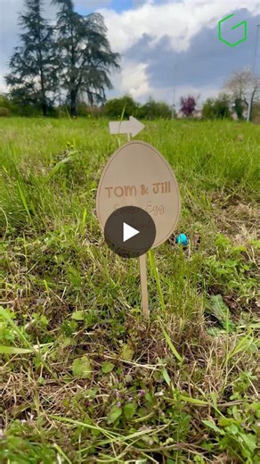 🐣 What if creativity also embraced the colors of Easter? For the occasion, we came up with small wooden signs to guide the egg hunt, made using our LS900 laser table and our Laser Wood material… | Gravotech India