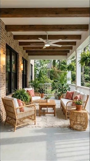 Simple Porch Design That Feels Peaceful #porchdesign #outdoorliving #homedesign #beforeafter #shorts