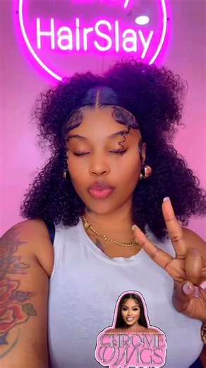 Chrome Wigs Luxe💎 on Instagram: "I Tried Something New 😍 Just to Let Yall know this the Only Hair to do This style with 🥳🔥 14” African Pixie Curly 400% Density"