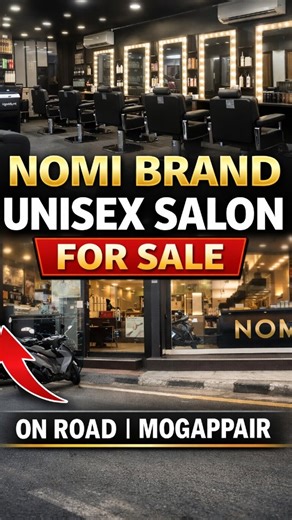 Billion Acres on Instagram: "🔥 Premium Brand Unisex Salon for Sale – Mogappair 🔥 A well-established premium unisex salon is available for sale in Mogappair, located on the main road at ground floor level, ensuring excellent visibility and steady walk-in customers. This salon comes with a fully furnished, ready-to-run setup—ideal for investors or salon professionals looking to start earning from Day One. Salon Setup Details: • 6 Cutting Chairs • 1 Private Facial Room • 2 HydraFacial Units • 2 H