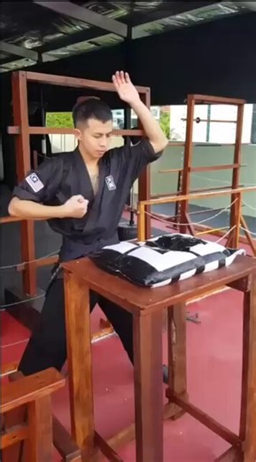 This is a traditional karate striking tool used to condition the hands and improve punching power, alignment, and technique.