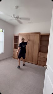 Another gorgeous install of our queen size Venice from the Eastern Monarchs Collection. This customers added two side cabinets and a light kit for convenient reading lights that can be conveniently controlled from bed. What do you think of this model? Visit our page to see all the beautiful murphy beds we carry. Our showroom located in Sarasota, FL. Shipping is only available for select models within the continental USA. All beds are solid wood and hand crafted in the USA. Prices starting at $40