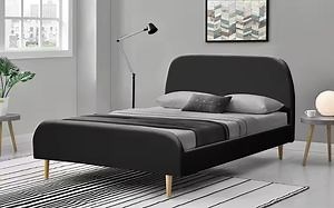 [Hot Item] Luxury Scandinavian Design Modern Double Bed with Soft Linen Fabric for Bedroom