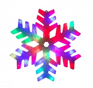 LED Color Changing Christmas Snowflake Window Decoration - 15"
