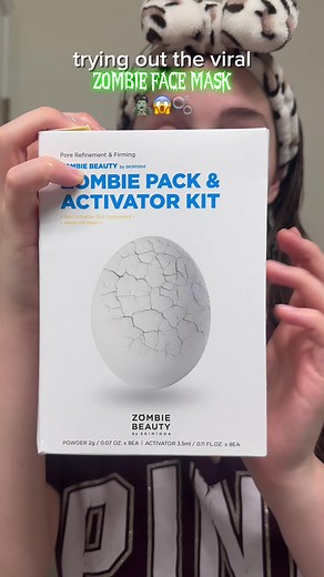 ZOMBIE FACE MASK?!?!😍🧟‍♀️ @SKIN1004 US #fyp #viral #zombiemask #koreanskincare #skin1004