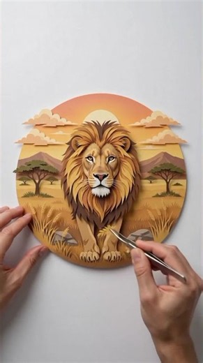 Watch This Paper Lion Come to Life #paperkingdoms #asmr