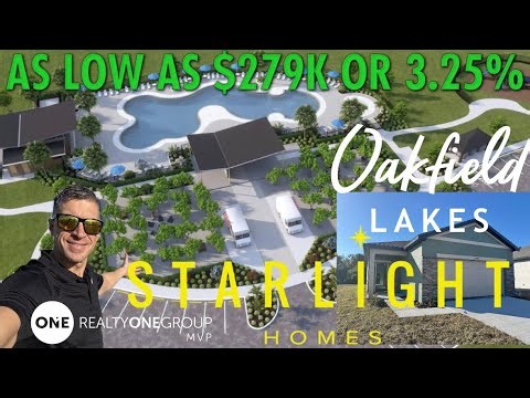 Oakfield Lakes by Starlight Homes new construction model and quick move-in tour with low prices!
