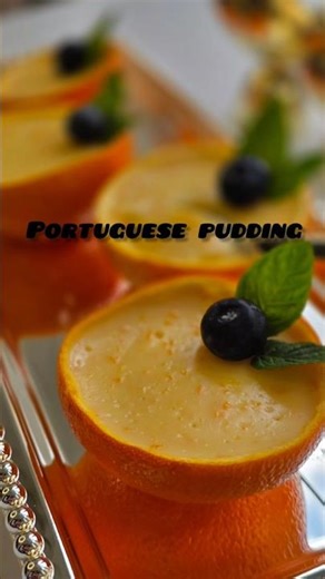 easy orange pudding in 5 minutes 🍊/ No Oven Dessert 😍