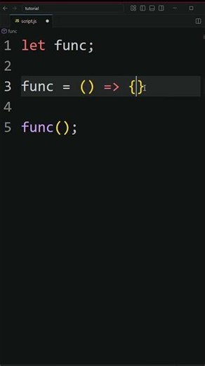 let function = js ➡ {#shorts}
