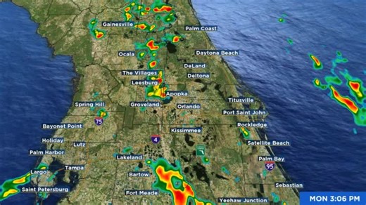Strong storms moving through Central Florida