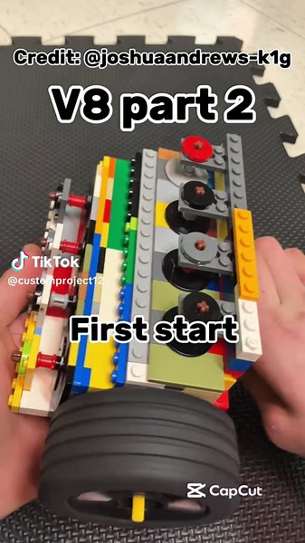 Explosive LEGO V8 Engine Build!