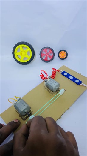 🔥 “DIY Mini Car Using DC Motors & Cardboard 🚗⚡”