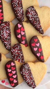 💕 Love at first bite! These Chocolate-Dipped Shortbread Cookies are buttery, crisp, and perfect for Valentine’s Day—or any day, really. Customize the shapes and decorations to suit the occasion! 💖 https://bakeorbreak.com/2025/02/chocolate-dipped-shortbread-cookies/ | Bake or Break