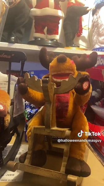 Dandee Vintage Animatronic Reindeer Rocking Chair