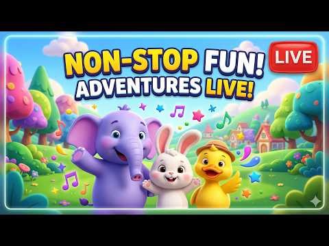 🌈 Non-Stop Fun Adventures with Momo, Pipi, and Kiki | 3D Kids Songs & Cartoons LIVE