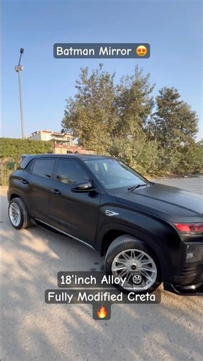 Batman Mirror 😍 Unique look 😈 18’inch Alloy 🛞 Fully Modified Creta 🔥