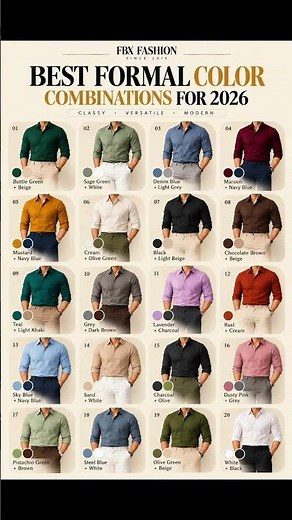Best formal color combinations 😍✅ #formalwear #officewear #usafashion #fashionguide