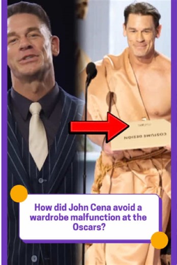 How did John Cena avoid a wardrobe malfunction at the Oscars?#fyp #us #foryou #celebrity
