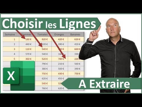 Dynamically choose rows to extract with Excel