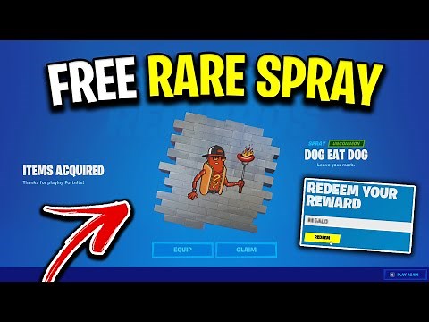 How To Get A FREE Hot Dog Spray In Fortnite! (Free Spray Code)